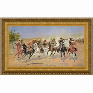 Design Toscano DA3443 36 3/4 Inch a Dash For The Timber 1889 Canvas Replica Painting - Large