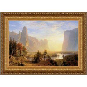 Design Toscano DA3563 38 3/4 Inch Yosemite Valley 1868 Framed Canvas Replica Painting - Large