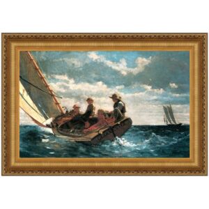 Design Toscano DA3572 27 1/4 Inch Breezing Up a Fair Wind 1876 Canvas Replica Painting - Medium