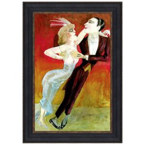 Design Toscano DA3651 11 3/4 Inch Modern Couple Dancing Framed Canvas Replica Painting - Small