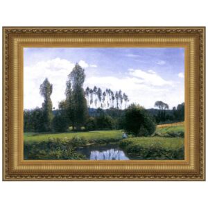 Design Toscano DA3762 29 1/4 Inch View at Rouelles Le Havre 1858 Canvas Replica Painting - Medium