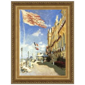 Design Toscano DA3843 28 1/4 Inch Hotel Des Roches Noires Trouville 1870 Canvas Replica Painting - Large