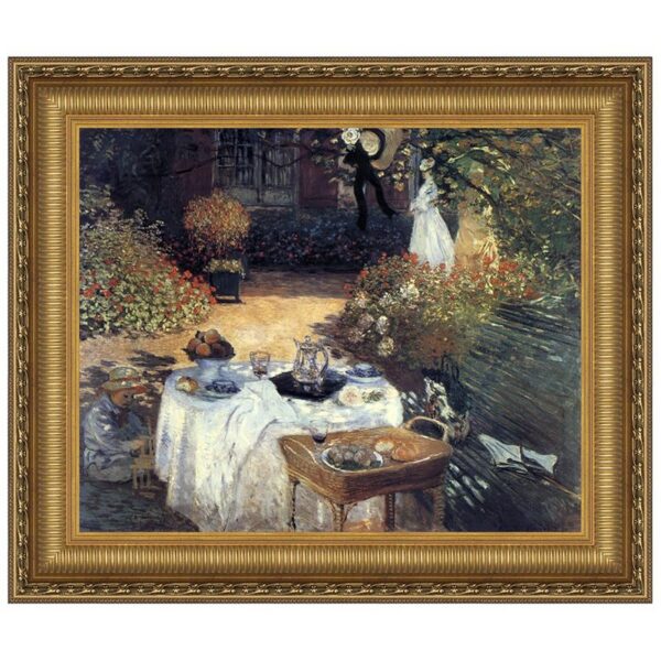 Design Toscano DA3884 45 3/4 Inch The Luncheon Monets Garden at Argenteuil 1873 Canvas Replica Painting - Grande