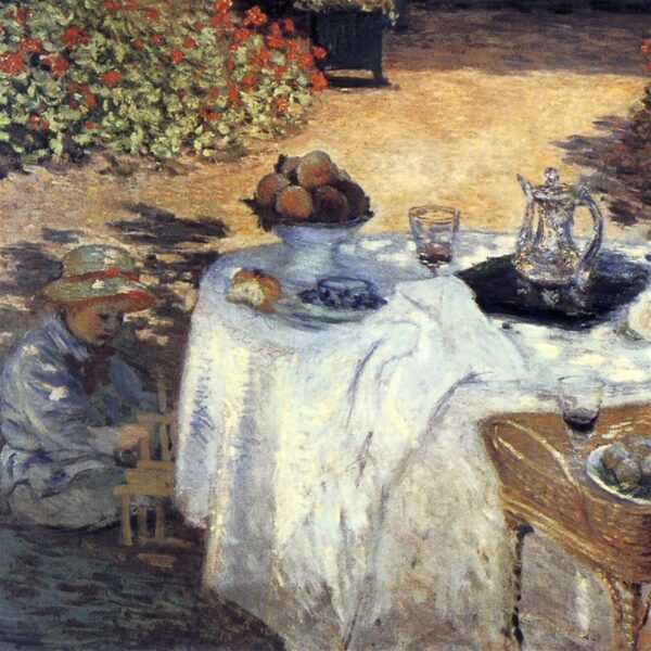 Design Toscano DA3883 35 3/4 Inch The Luncheon Monets Garden at Argenteuil 1873 Canvas Replica Painting - Large