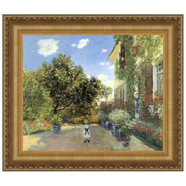 Design Toscano DA3894 44 1/4 Inch Artists House at Argenteuil 1873 Canvas Replica Painting - Grande