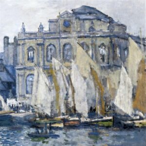 Design Toscano DA3912 25 1/4 Inch The Museum at Le Havre 1873 Canvas Replica Painting - Medium