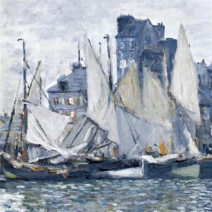 Design Toscano DA3914 46 3/4 Inch The Museum at Le Havre 1873 Canvas Replica Painting - Grande