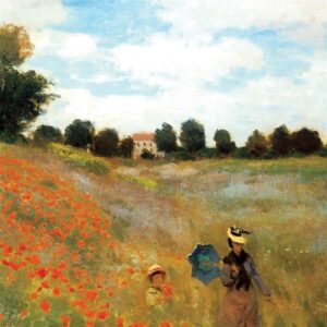 Design Toscano DA3943 37 1/4 Inch Poppy Field 1873 Canvas Replica Painting - Large