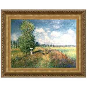 Design Toscano DA3962 29 1/4 Inch The Summer Poppy Field 1875 Canvas Replica Painting - Medium