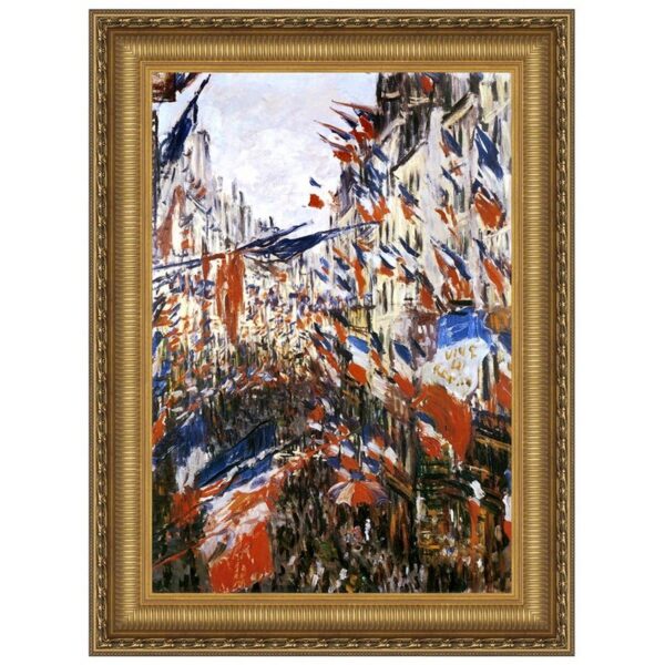 Design Toscano DA4022 22 3/4 Inch The Rue Montorgueil in Paris 1878 Canvas Replica Painting - Medium