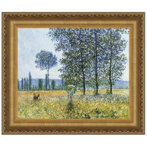 Design Toscano DA4114 44 3/4 Inch Sunlight Effect Under The Poplars 1887 Canvas Replica Painting - Grande