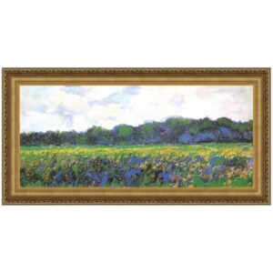 Design Toscano DA4123 41 1/4 Inch Field of Yellow Irises at Giverny 1887 Canvas Replica Painting - Large