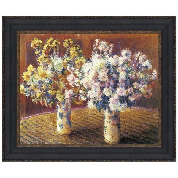 Design Toscano DA4131 14 3/4 Inch Two Vases of Chrysanthemums 1888 Canvas Replica Painting - Small