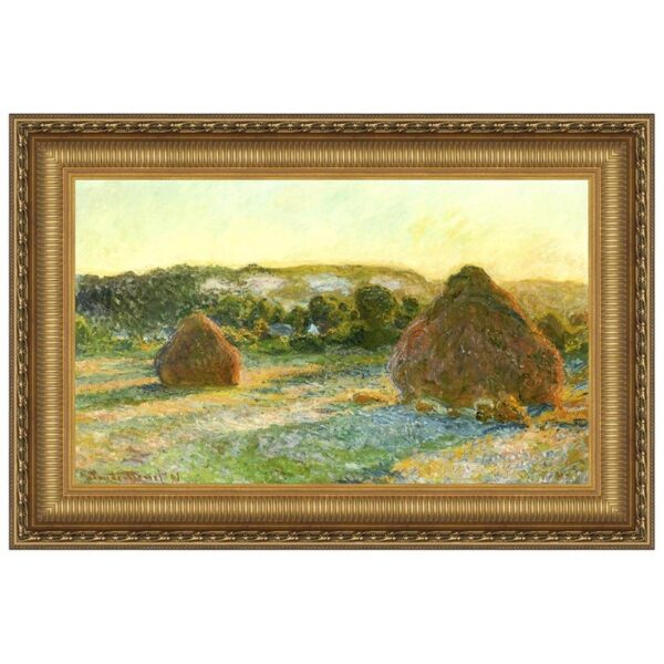 Design Toscano DA4142 29 1/4 Inch Wheatstacks End of Summer 1891 Canvas Replica Painting - Medium