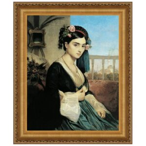 Design Toscano DA4293 32 1/4 Inch Woman of The Orient 1840 Canvas Replica Painting - Large