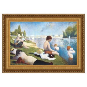 Design Toscano DA4512 34 1/4 Inch Bathing at Asnieres 1883 Canvas Replica Painting - Medium