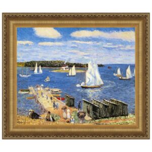 Design Toscano DA4541 17 1/4 Inch Mahone Bay 1911 Canvas Replica Painting - Small