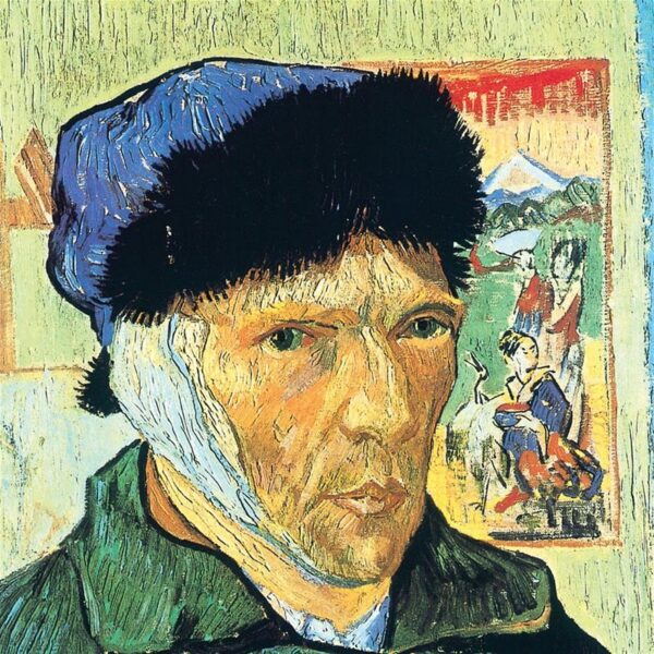 Design Toscano DA4582 26 1/4 Inch Self Portrait with Bandaged Ear 1889 Canvas Replica Painting - Medium