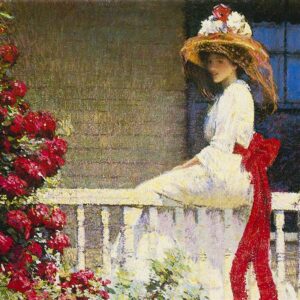 Design Toscano DA4611 22 1/4 Inch The Crimson Rambler 1908 Canvas Replica Painting - Small