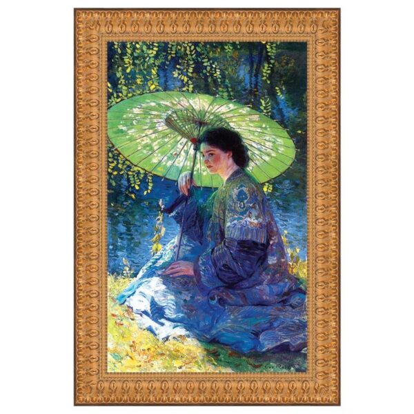 Design Toscano DA4632 19 1/2 Inch The Green Parasol 1909 Canvas Replica Painting - Medium