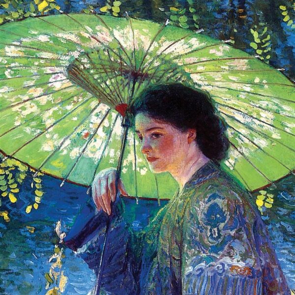 Design Toscano DA4633 26 1/2 Inch The Green Parasol 1909 Canvas Replica Painting - Large