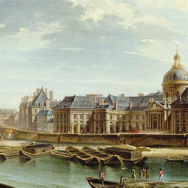 Design Toscano DA4673 41 1/2 Inch A View of Paris with The Ile De La Cite 1763 Canvas Replica Painting - Large