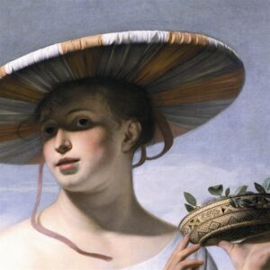 Design Toscano DA4714 45 Inch Girl in a Large Hat 1645 Canvas Replica Painting - Grande