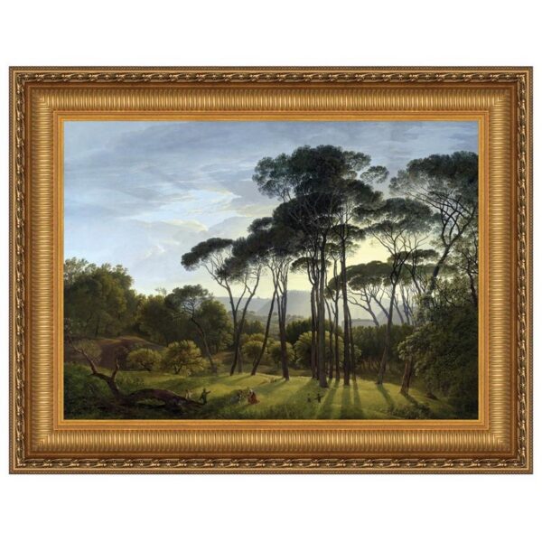 Design Toscano DA4742 35 1/4 Inch Italian Landscape with Umbrella Pines 1870 Canvas Replica Painting - Medium