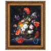 Design Toscano DA4852 27 Inch Still Life with Flowers and A Watch 1679 Canvas Replica Painting - Medium