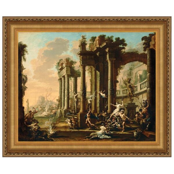 Design Toscano DA4894 45 1/2 Inch The Triumph of Venus 1730 Framed Canvas Replica Painting - Grande