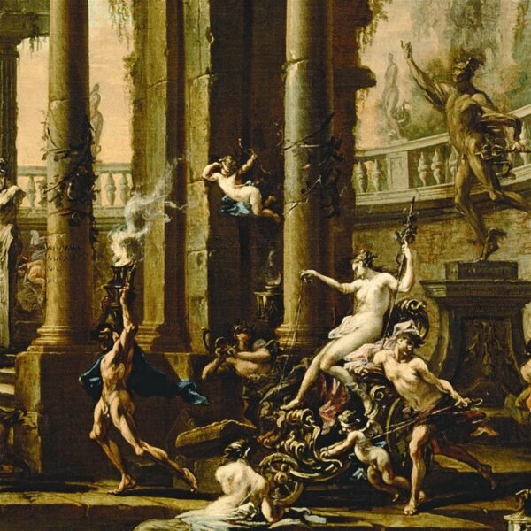 Design Toscano DA4894 45 1/2 Inch The Triumph of Venus 1730 Framed Canvas Replica Painting - Grande