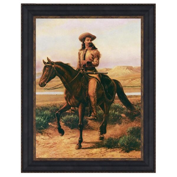 Design Toscano DA4954 38 3/4 Inch Buffalo Bill On Charlie 1865 Canvas Replica Painting - Grande