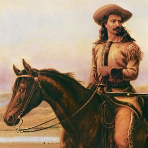 Design Toscano DA4952 25 3/4 Inch Buffalo Bill On Charlie 1865 Canvas Replica Painting - Medium