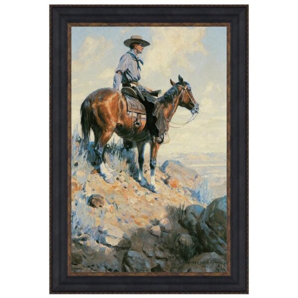 Design Toscano DA4973 26 3/4 Inch Sentinel of The Plains 1906 Canvas Replica Painting - Large