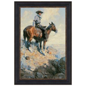 Design Toscano DA4971 15 1/4 Inch Sentinel of The Plains 1906 Canvas Replica Painting - Small