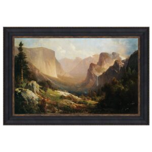 Design Toscano DA4984 50 3/4 Inch View of Yosemite Valley 1865 Framed Canvas Replica Painting - Grande