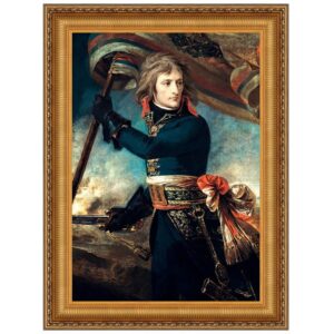 Design Toscano DA5041 16 1/4 Inch General Bonaparte On The Bridge at Arcole 17th November 1796 Framed Canvas Replica Painting - Small