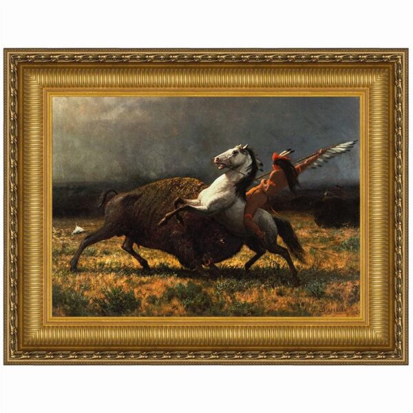 Design Toscano DA5061 18 1/4 Inch The Last of The Buffalo 1888 Canvas Replica Painting - Small