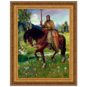 Design Toscano DA5084 42 1/4 Inch Parsifal in Quest of The Holy Grail 1912 Canvas Replica Painting - Grande