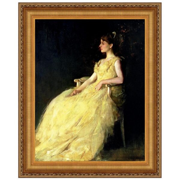 Design Toscano DA5164 41 1/4 Inch a Lady in Yellow 1888 Canvas Replica Painting - Grande