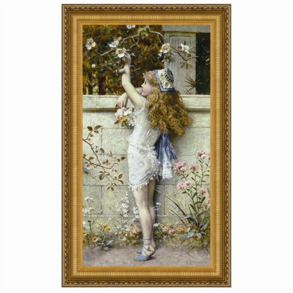 Design Toscano DA5183 33 Inch Gathering Flowers Canvas Replica Painting - Large