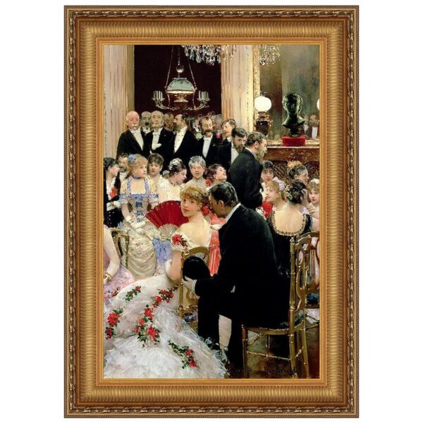 Design Toscano DA5261 16 1/2 Inch The Soiree 1880 Canvas Replica Painting - Small