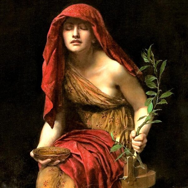 Design Toscano DA5293 32 1/4 Inch The Priestess of Delphi 1891 Canvas Replica Painting - Large