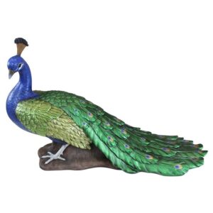 Design Toscano DB20191 12 1/2 Inch Regal Peacock Statue, Large