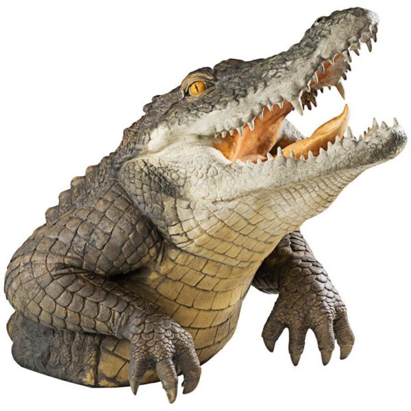 Design Toscano DB383090 17 Inch Snapping Swamp Gator Statue