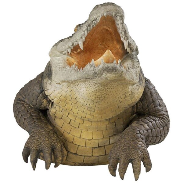 Design Toscano DB383090 17 Inch Snapping Swamp Gator Statue