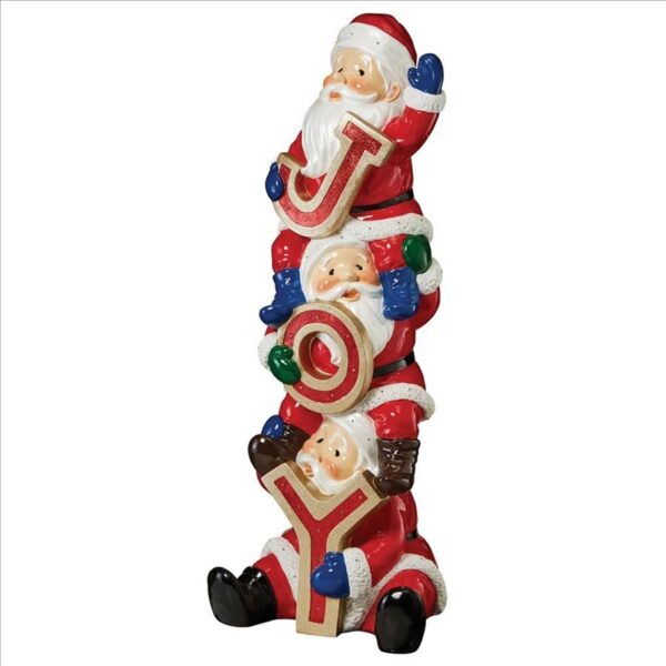 Design Toscano DB383105 24 Inch Stacked Santas Illuminated Statue