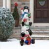 Design Toscano DB383115 22 Inch Stacked Snowman LED Illuminated Statue