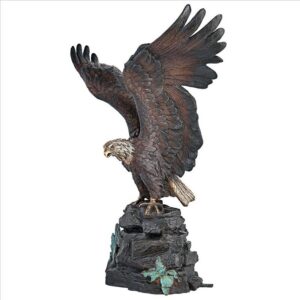 Design Toscano DD2245 40 Inch Strength and Patriotism Bald Eagle Cast Bronze Garden Statue