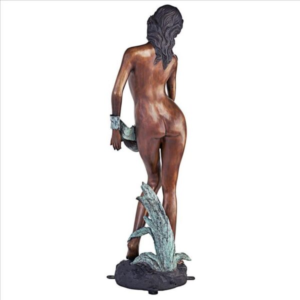 Design Toscano DD3038 17 1/2 Inch Dione The Divine Water Goddess Piped Cast Bronze Garden Statue